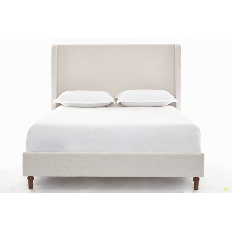 Upholstered Wingback Bed, Queen