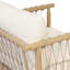 Chaises longues spacieuses pour patio, mobilier de jardin moderne en corde de bois d'acacia
