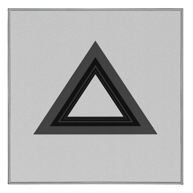 Tapis gris à motifs lavables à la machine - motifs et textures gris, Carré 3 pi