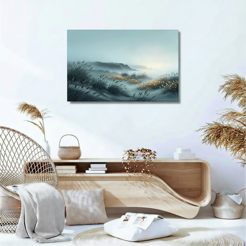 Misty Dunes, reproduction d'art sur toile, ensemble de 1, H 36 po x l 48 po, Toile tendue