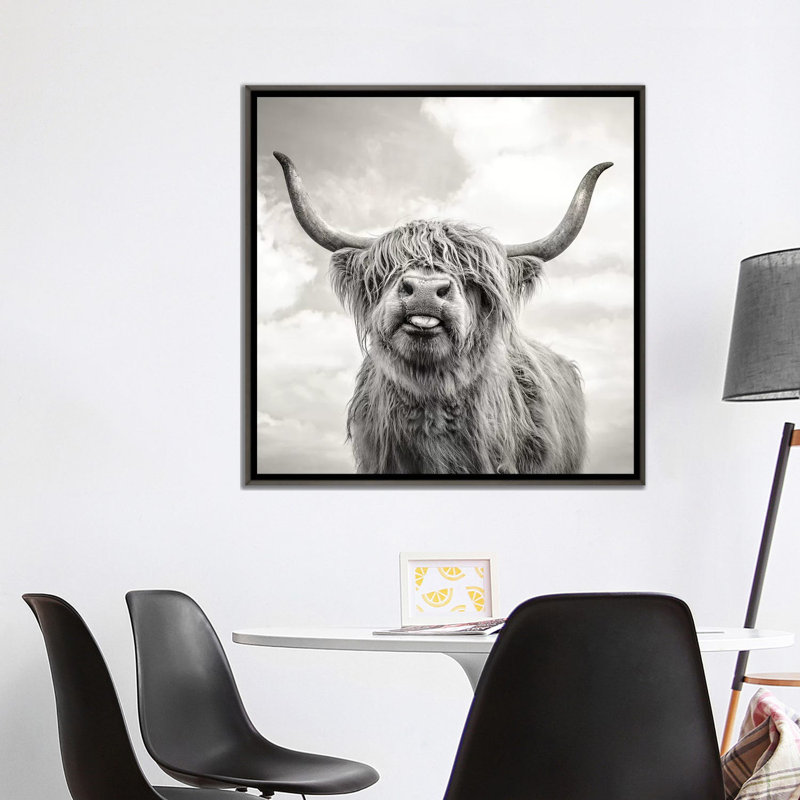 «Funny Girl» par Mark Gemmell - reproduction de photo, H 18 po x l 18 po, Toile avec cadre photo, Noir