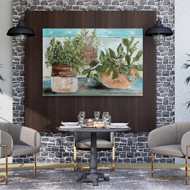 Art culinaire moderne abstrait rustique, H 40 po x l 60 po