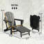 Fauteuil d'extérieur pliant, ensemble de 2 chaises Adirondack-594018108
