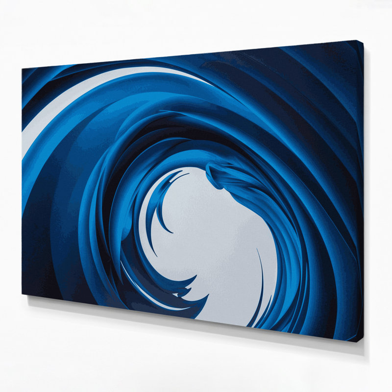 Art mural sur toile dégradé abstrait bleu, H 11 po x l 14 po