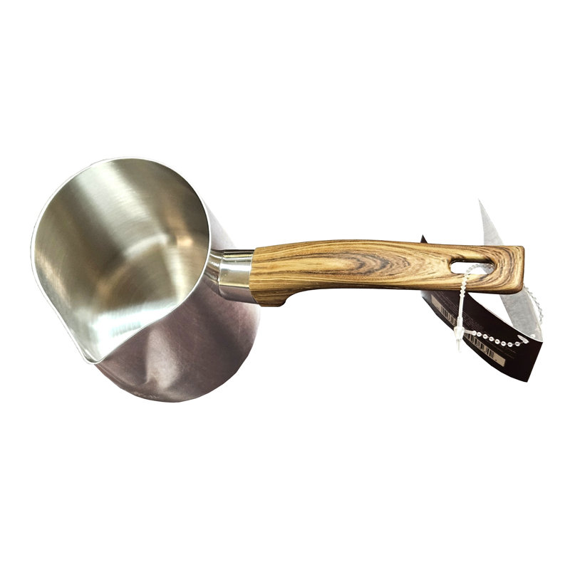 Réchaud à lait / café en acier inoxydable Marcelle, H 3,75 po x l 7,75 po x P 3 po