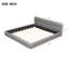 King Size Upholstered Platform Bed With Thick Fabric, Grounded Bed With Solid Frame, Gray-374285269