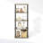 Furinno Turn-N-Tube 5-Tier Multipurpose Compact Display Rack, Shelving Unit, Bookcase, French Oak/Black-105401846-105401851