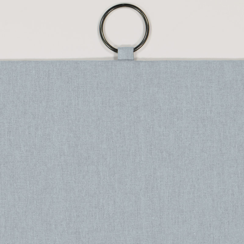 Drop Cloth Curtain Panel, Light Filtering Ring and Tab Top with Attached Valance, 108 in Long x 50 in Wide, Farmhouse Single Window Panel, Bedroom, Living Room and Dining Room, Wave Blue