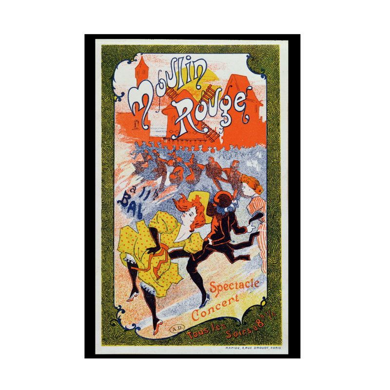 «French School The Moulin Rouge, C.1890-1900, art sur toile, 24" H x 16" W