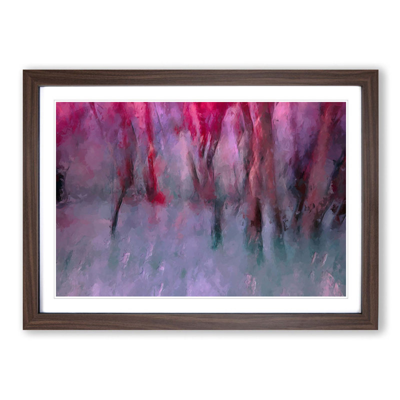 Abstract Forest in Abstract - Picture Frame Graphic Art Print, 36cm H x 48cm W x 2cm D, Walnut Framed