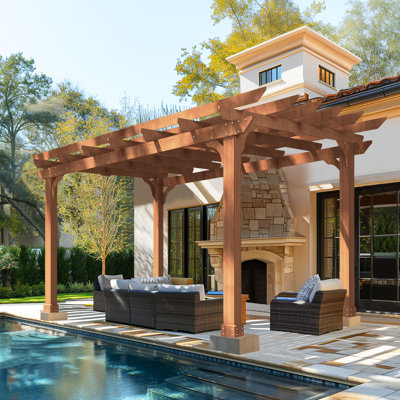 Pergola en bois massif