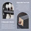 Armoire de rangement en bois d'ingénierie arquée 71 po H-1009375516-1032443453