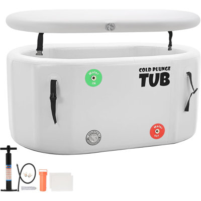 Inflatable Cold Plunge Tub for Recovery and Therapy for Athletes, Water Chiller Compatible Ice Baths