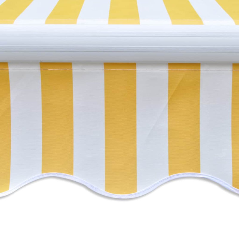 Dakota Fields Retractable Patio Awning, Yellow/White