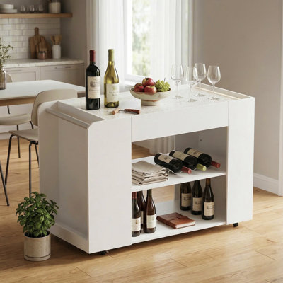 Modern Rolling Kitchen Cart
