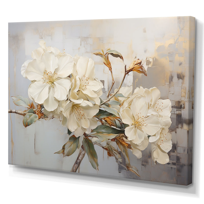 Essence de simplicité rhododendron VI, Toile tendue, H 12 po x l 20 po x P 1 po