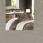 Ensembles de literie en polyester durable, très grand californien brun avec motif jacquard luxueux