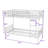 Heavy-Duty Twin Over Twin Metal Bunk Bed With Ladder-904494822