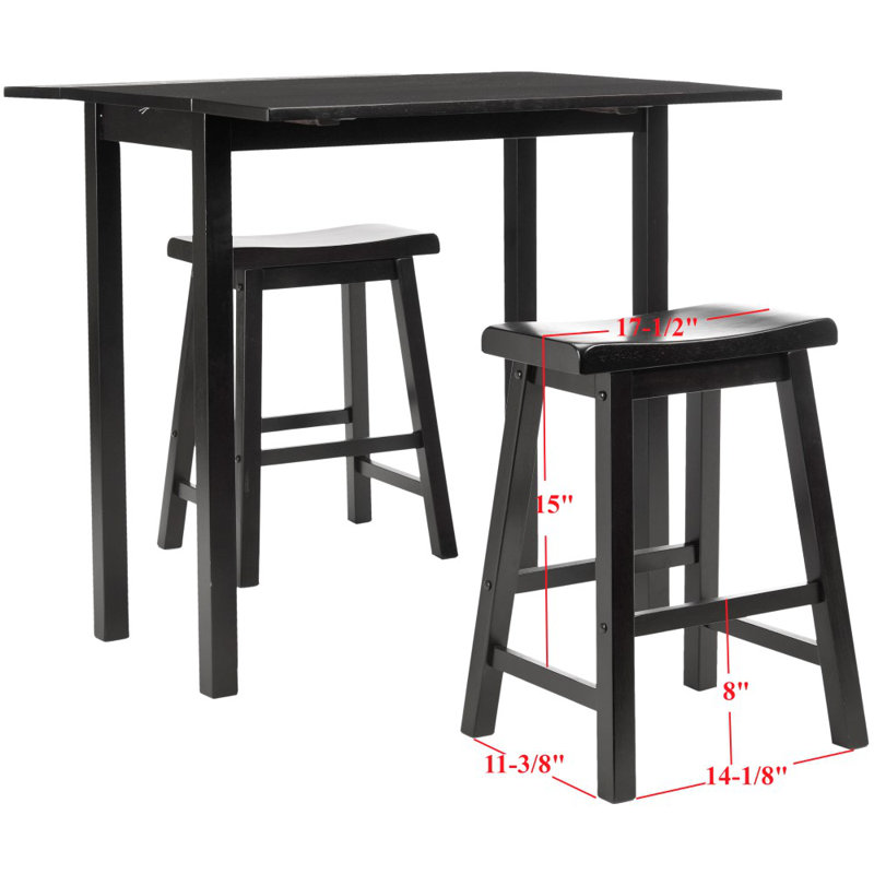 Stevphen 2 - Person Solid Wood Top Four Leg Dining Set