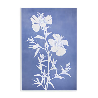 "Blue Cerulean Florals", art mural par Petals Prints Design