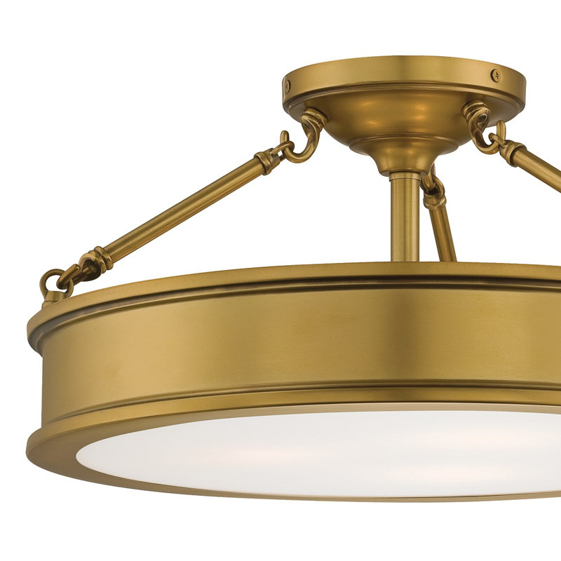 Luminaire semi-encastré Everlee de Three Posts, Or