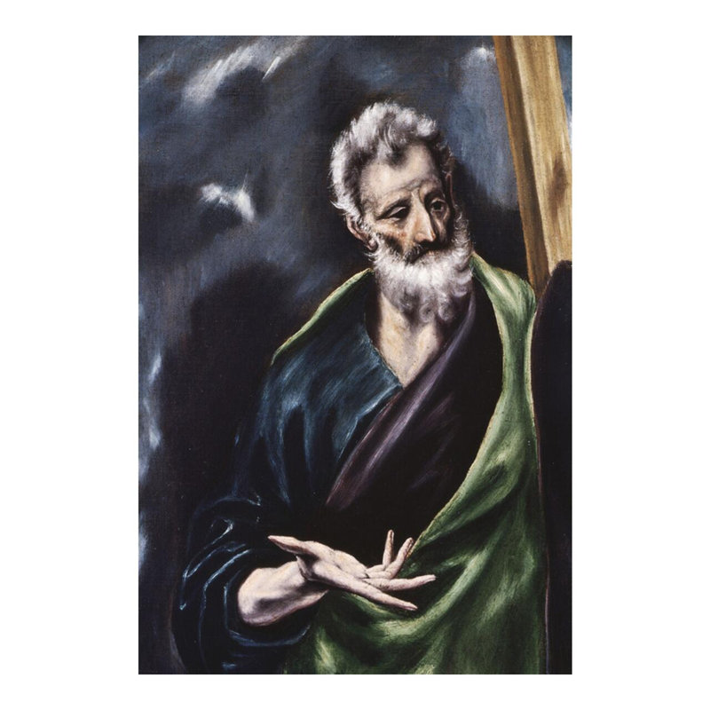 «Détail of Saint Andrew» par El Greco - Estampe numérique, H 20 po x l 16 po
