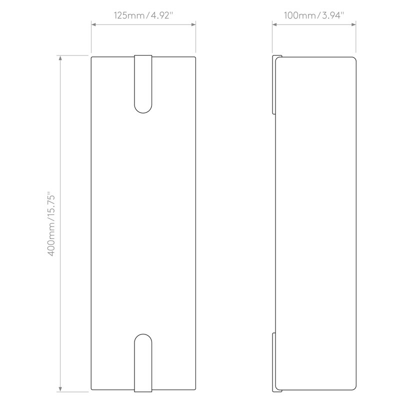 Elba Wall, 15.75" H x 4.92" W x 3.94" D, White