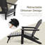Chaise Adirondack en plastique / résine avec repose-pieds Baughn-541925578