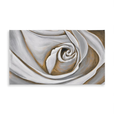 White Rose Closeup Tablecloth - Romantic Floral Decor