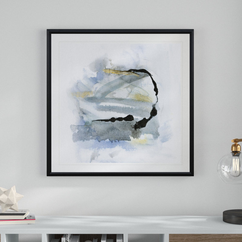 «Cool Water I», reproduction d'impression encadrée, H 30 po x l 30 po x 1,5 po, Encadré dans du plastique noir
