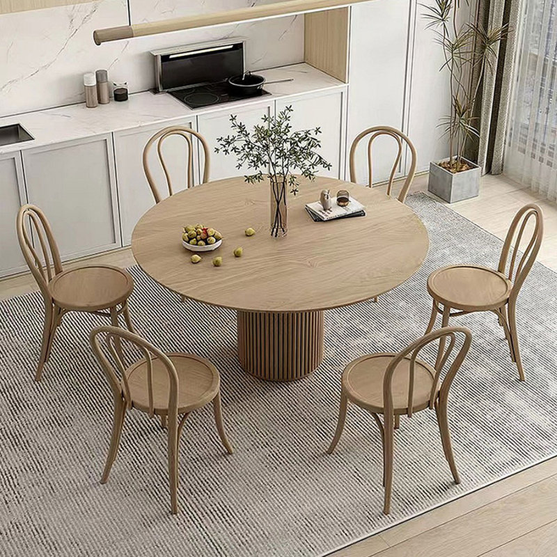 Table de salle à manger Burlywood, H 29,53 po x L 39,37 po x l 39,37 po