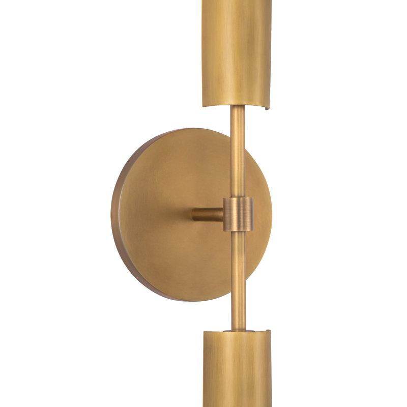 2 - Light LED Bath Bar, Vintage Brass