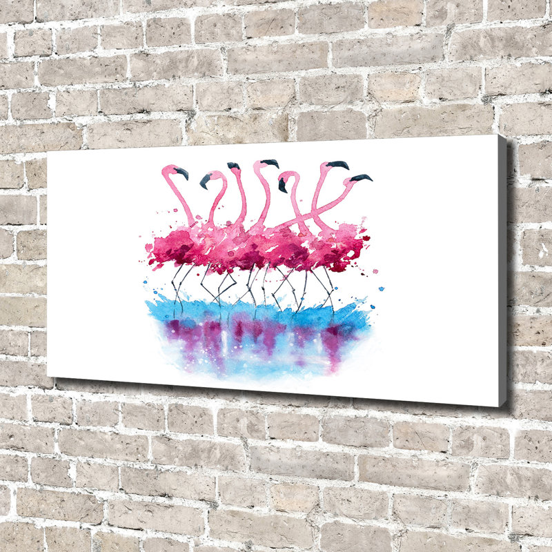 Flamingos - Wrapped Canvas Print