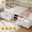 Structure de lit simple avec 6 tiroirs, lit en forme de maison avec guirlande de lumières sphériques, lit mezzanine bas avec garde-corps de sécurité, échelle inclinée, pas besoin de boîte de rangement, peu d'espace pour la chambre à coucher-536143426-522266751