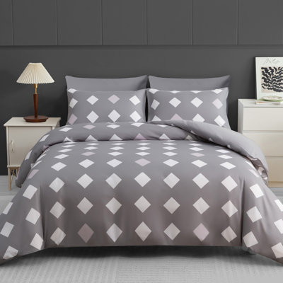 Microfiber Polka Dots Duvet Cover Set