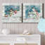 «Warm Christmas Wishes» - ensemble de 2 impressions sur toile tendue-110260000