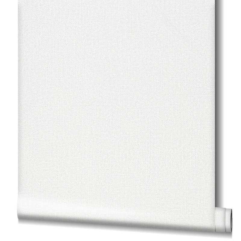 Rouleau de papier peint tissé texturé Kumano, Blanc / Blanc