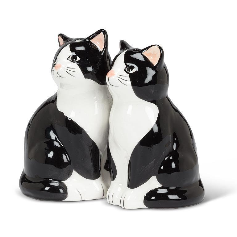Salière et poivrière chats assis