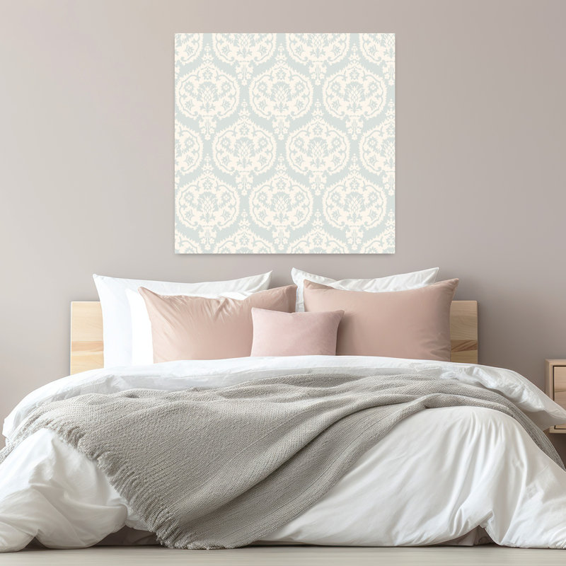 Art contemporain, architecture moderne, élégante et romantique, H 32 po x l 32 po, Bleu