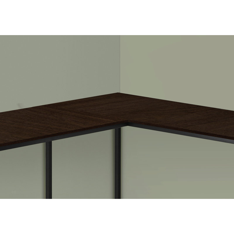 Bureau d'ordinateur, bureau personnel, coin, L 58 po, forme en L, travail, stratifié pour ordinateur portable, métal, contemporain, moderne