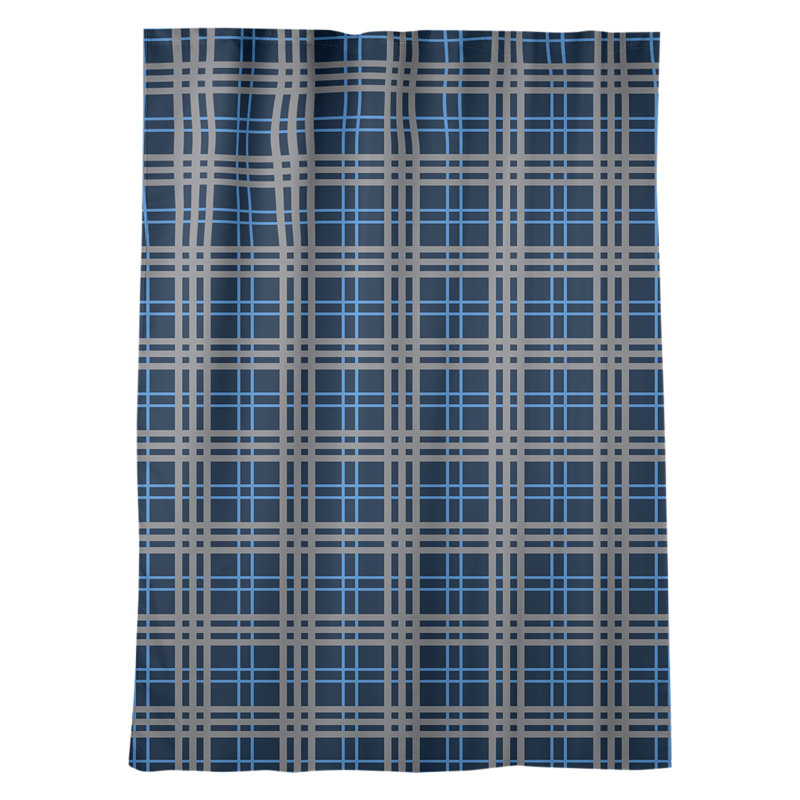 Room Darkening Curtain Single Panel, Navy/Gray/Blue