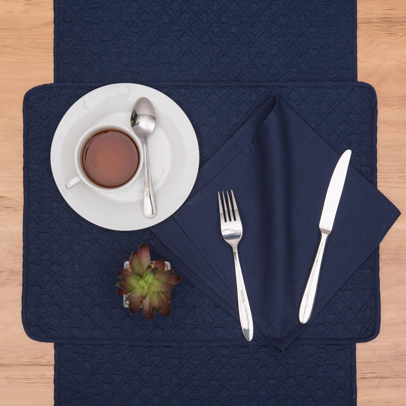 Alberts Square Napkin, Navy