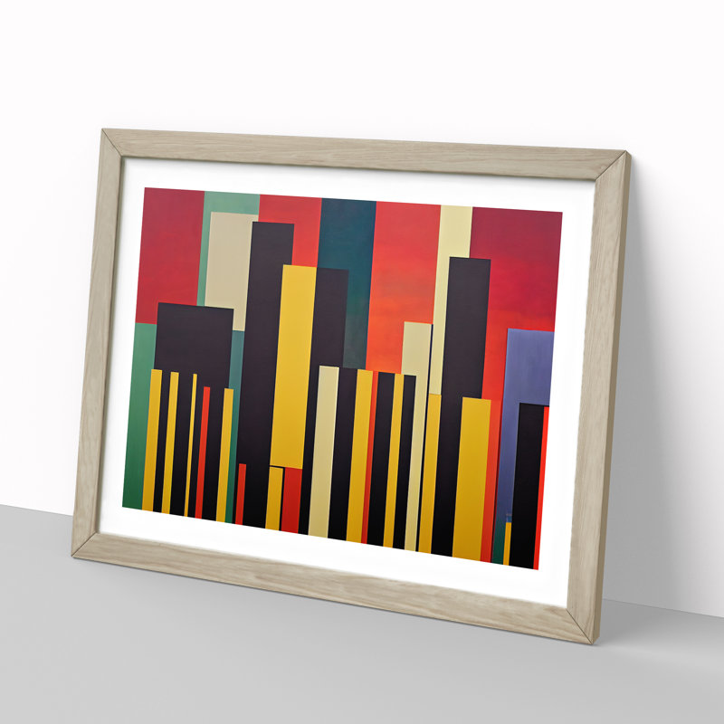 Popular Abstract City Skyline - Framed Print