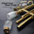 Judner Gold Adjustable Double Curtain Rod Set-1036034895