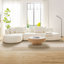 Canapé modulaire surdimensionné en L de 134,63 po avec repose-pieds, siège profond pour un confort ultime et un décor de salon moderne-687219449-687219455
