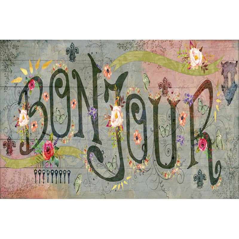 Bonjour, 20cm H x 30cm W