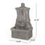Fontaine d'extérieur 34,5 "haute Duffy, fontaine de plancher résistante aux intempéries