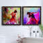 Danseuse - ensemble de 2 peintures sur toile encadrées-883619128-883619133