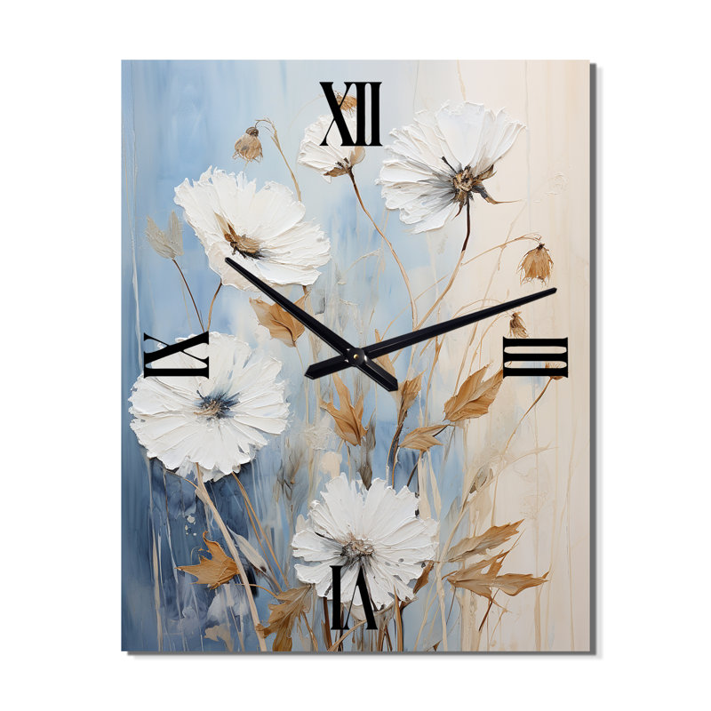 Minimalistes bleues et bleues Expression IV - très grandes horloges murales, Grand