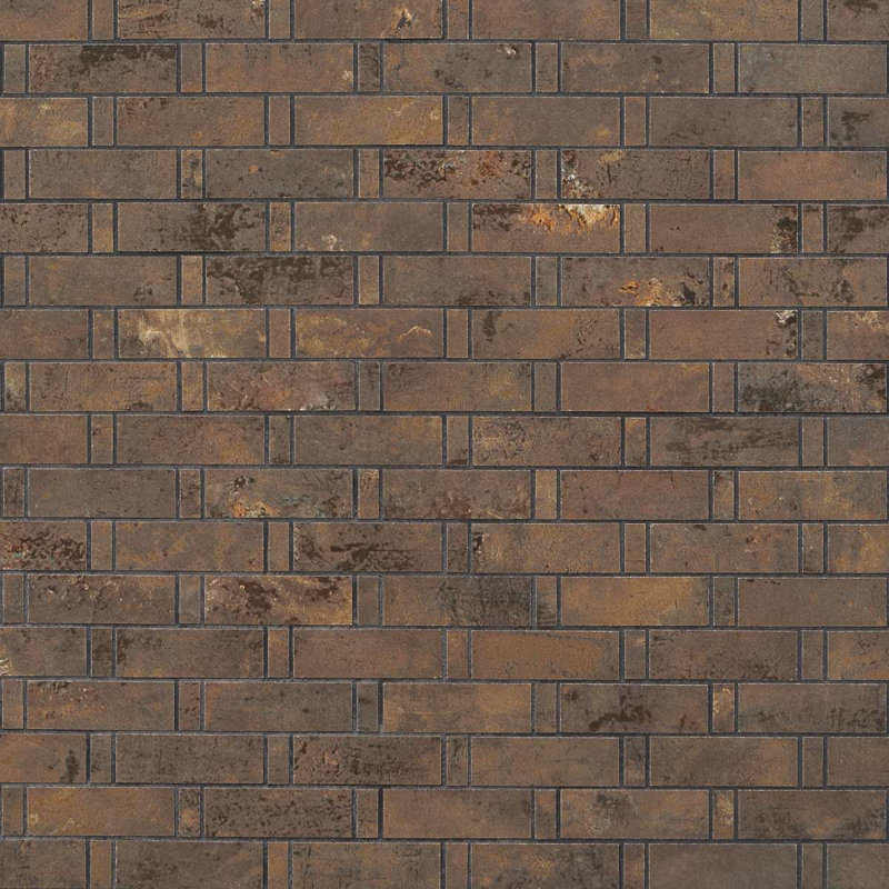 Portrait Weave Matte Porcelain Mosaic, Copper